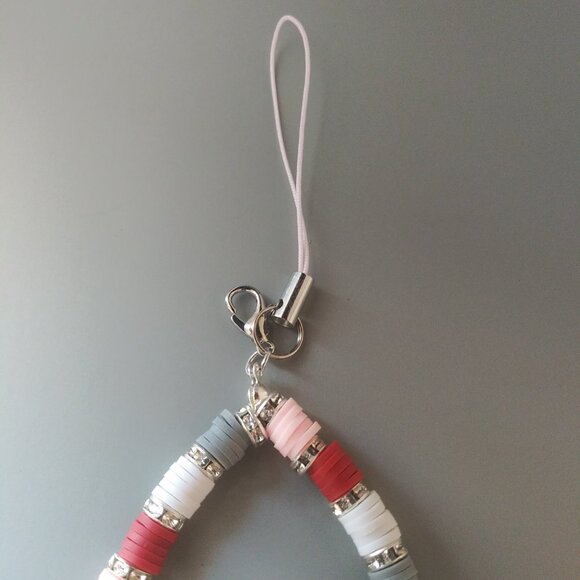 Blush Candy Pop Beaded Phone Strap - Picture 4 of 5
